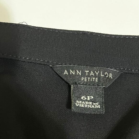 Ann Taylor Classy Black Tie-Waist Wrap Dress Sz 6 – Clean Lines, Boss Energy - Picture 2 of 7